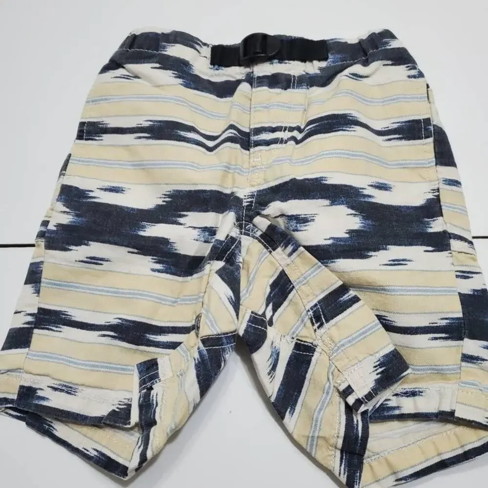 Gap Baby Boys Lot Of 2 Shorts Black Red Plaid Buckle Pockets 100% Cotton 3Y‎